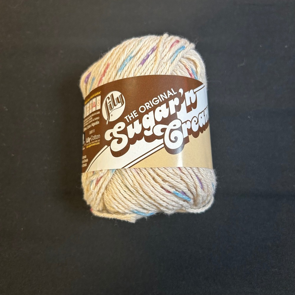 Lily yarn skein Cotton Sugar'n Cream 2oz 4ply potpourri ombre #00178 lot #116247